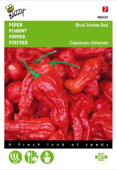 Pepper Bhut Jolokia Red Jolokia (Capsicum) 10 zaden